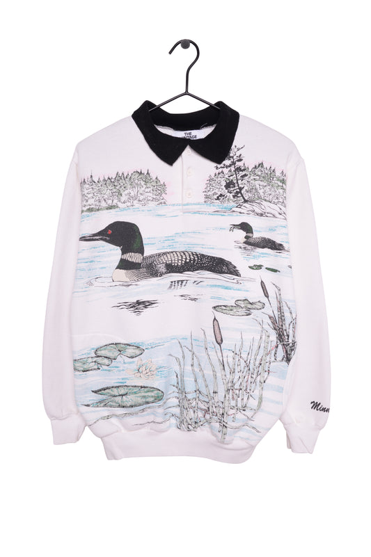 Loons All-Over Collared Sweatshirt USA