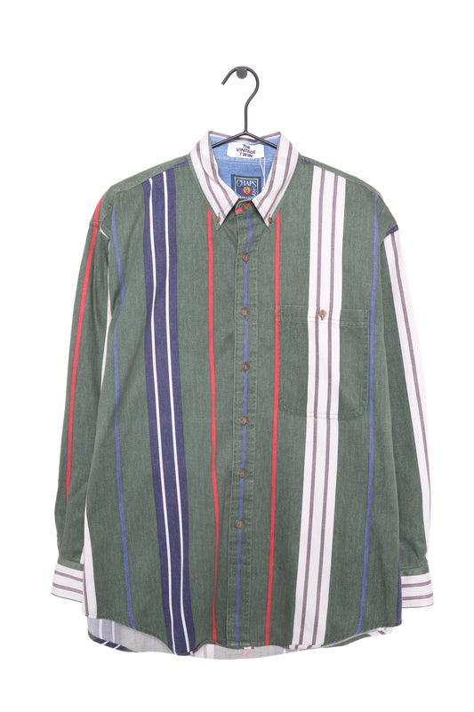 1990s Ralph Lauren Striped Denim Shirt