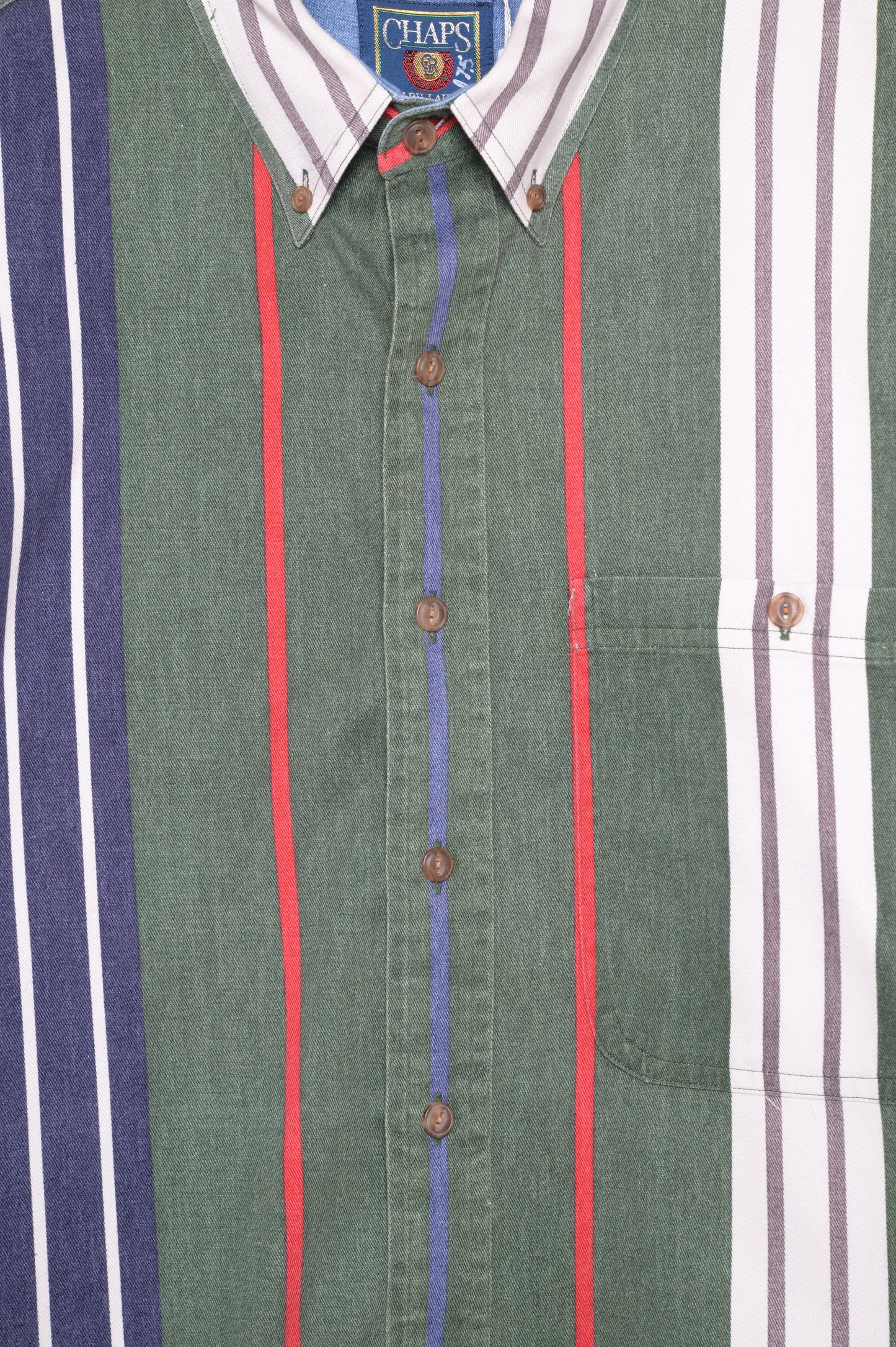 1990s Ralph Lauren Striped Denim Shirt