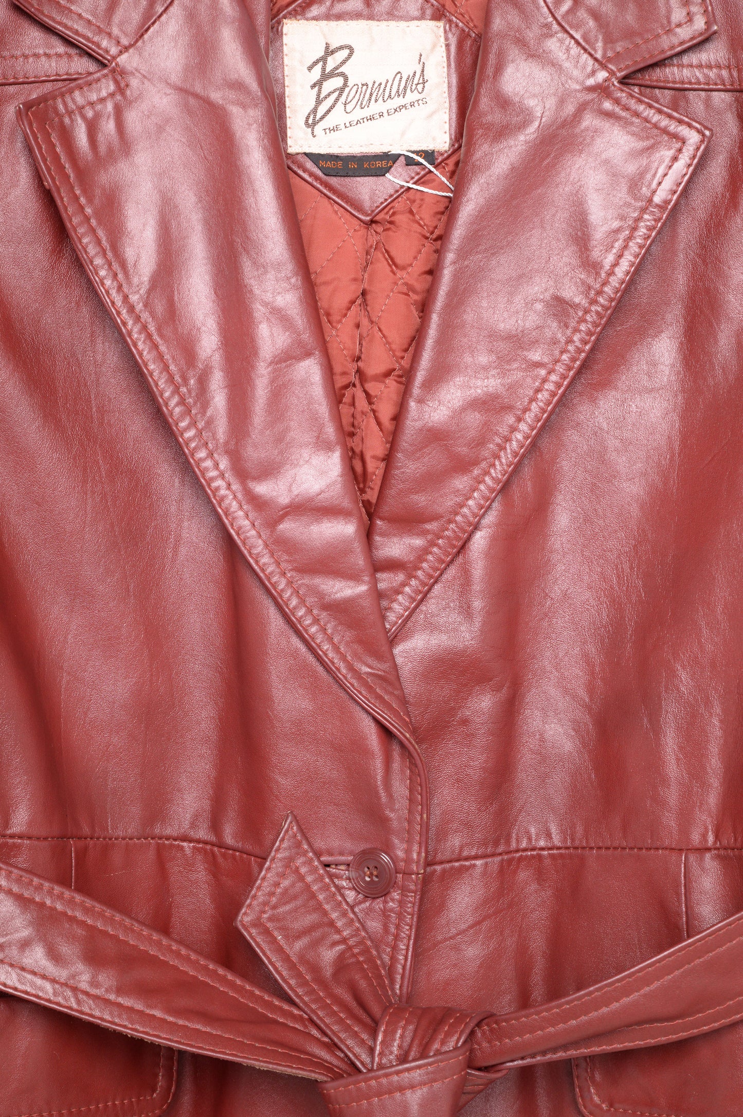 1980s Berman's Belted Leather Jacket