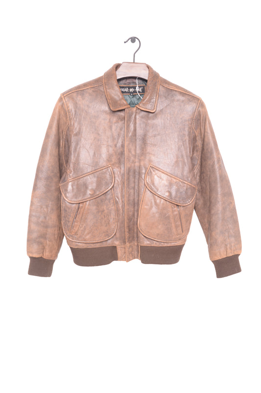 1980s Faded Leather Bomber