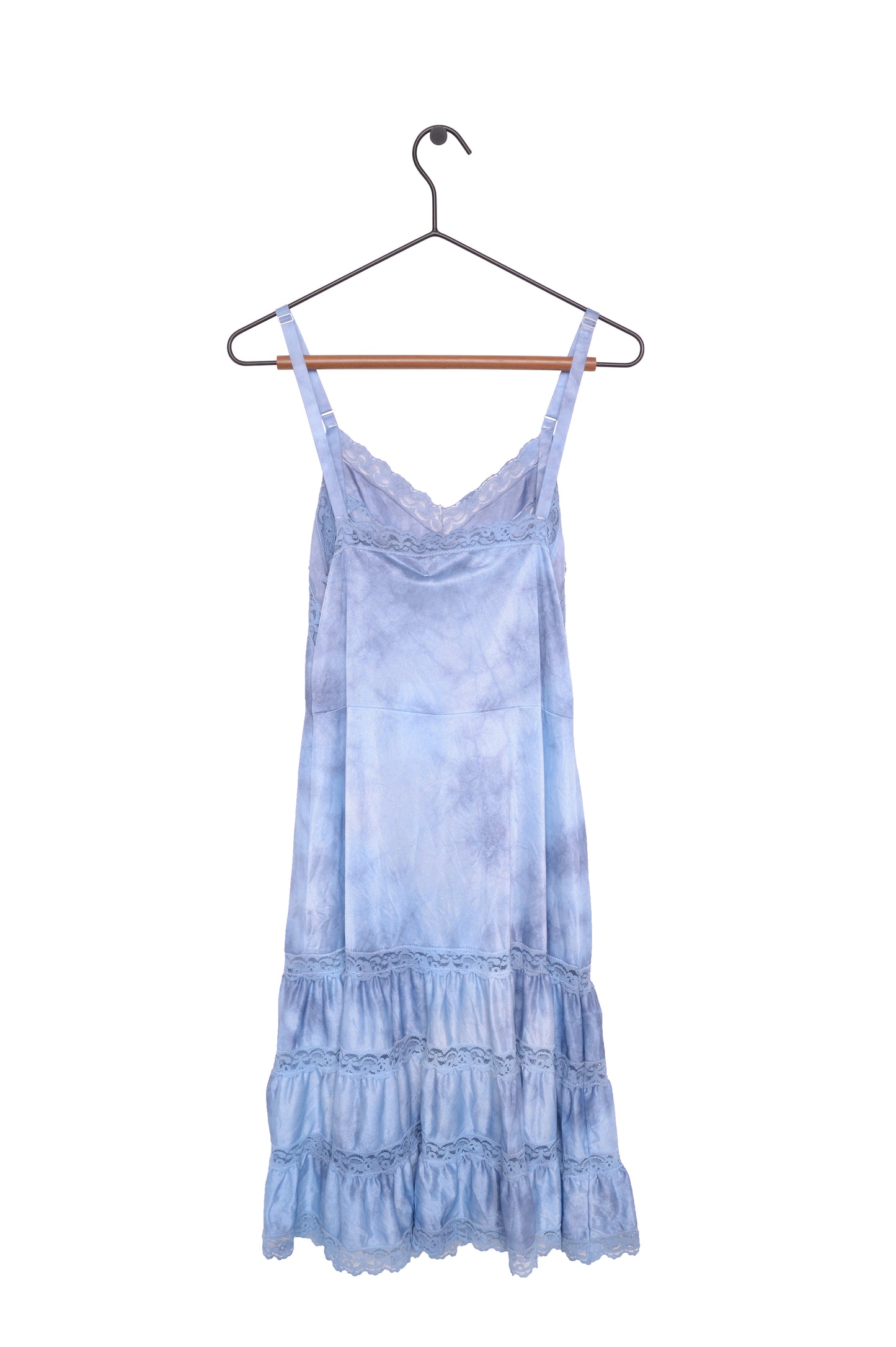 Hand-Dyed Lace Trim Slip Dress