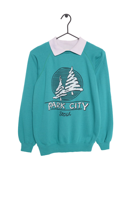 1988 Park City Utah Collared Sweatshirt USA