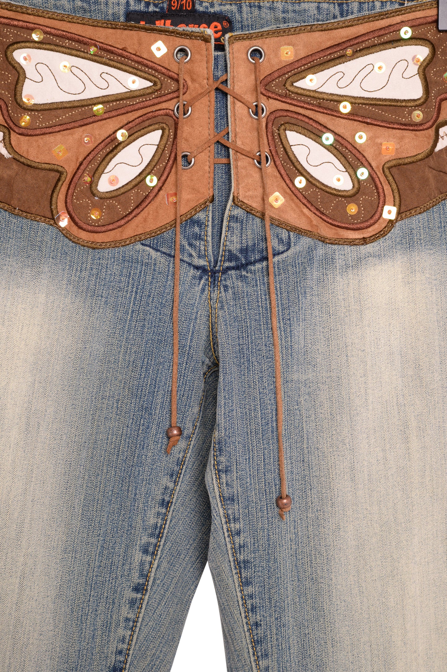 Y2K Faded Butterfly Jeans
