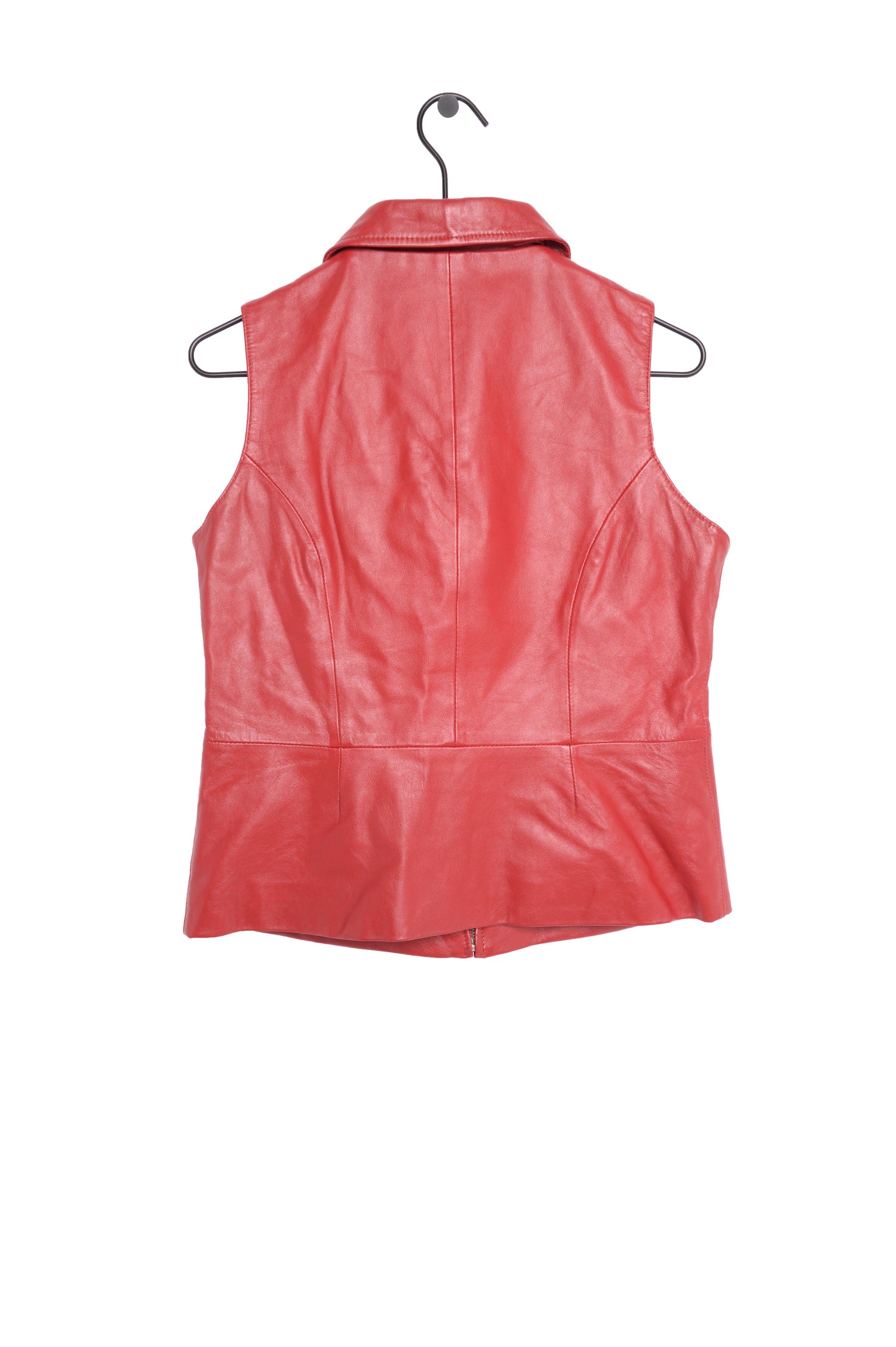 1990s Zip-Up Leather Vest