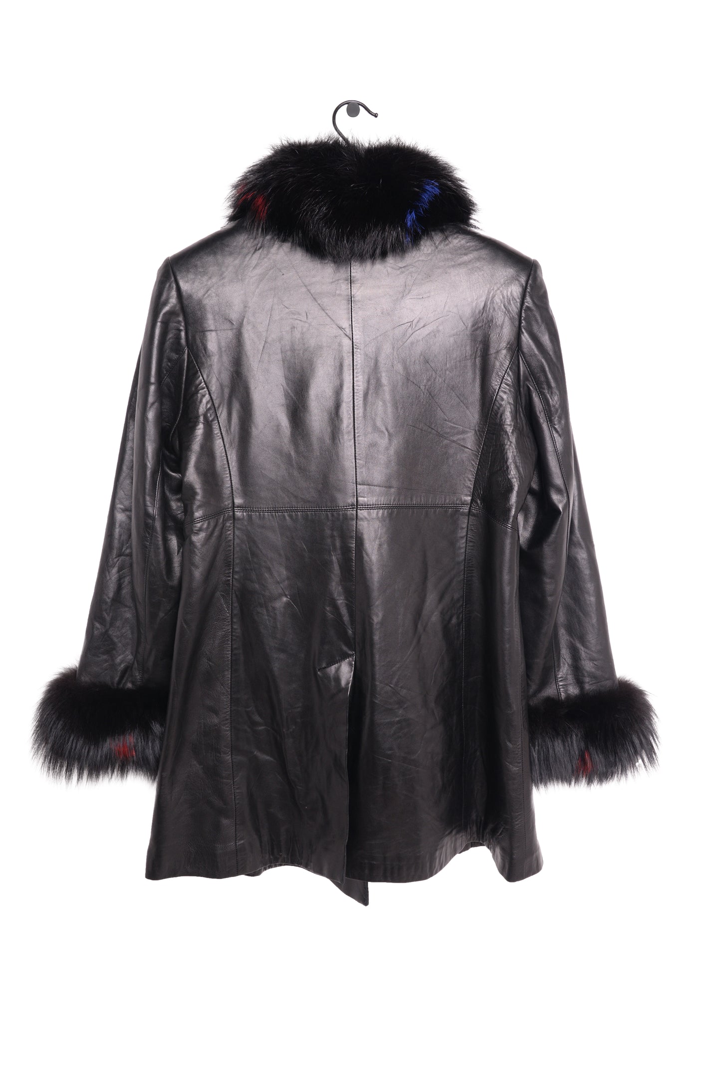 Fur Trim Leather Jacket USA