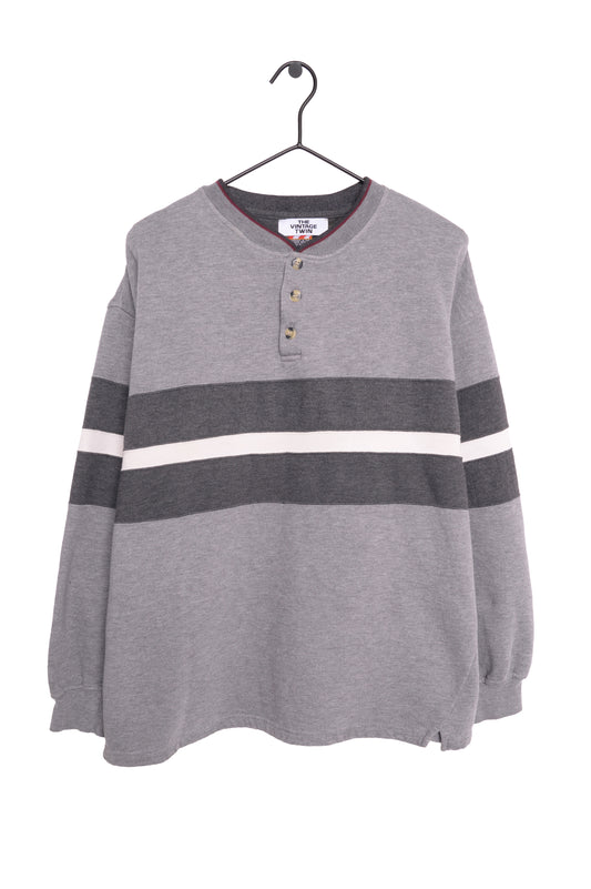 1980s Gray Striped Sweatshirt