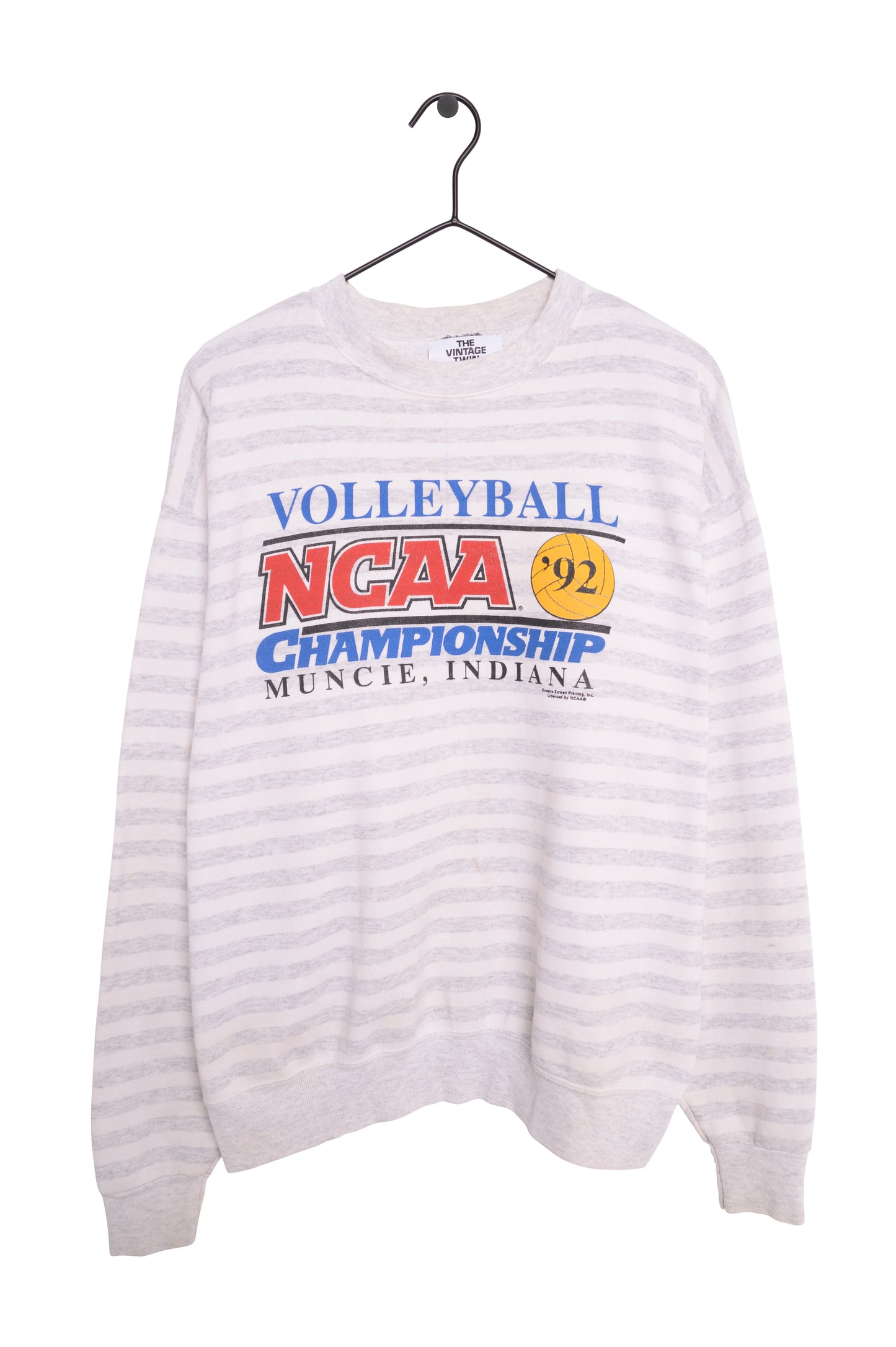 1992 NCAA Muncie Striped Sweatshirt USA