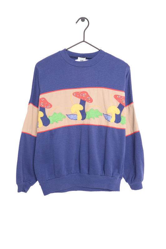 1980s Mushroom Colorblock Sweatshirt