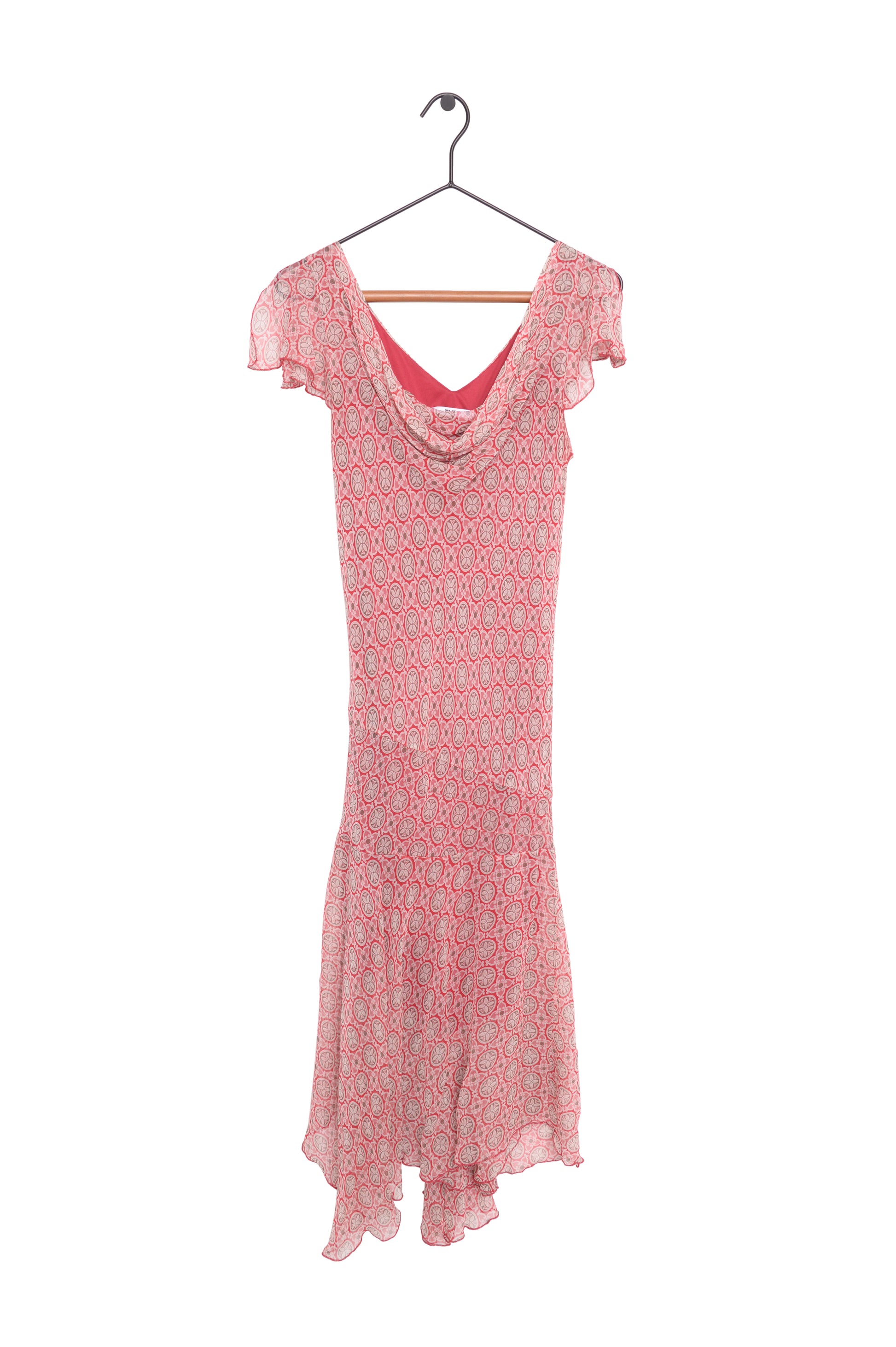 Y2K Silk Ruffle Maxi Dress – The Vintage Twin - Main Image