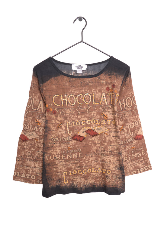 Y2K Chocolate All-Over Top