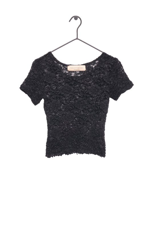 1990s Sheer Lace Top