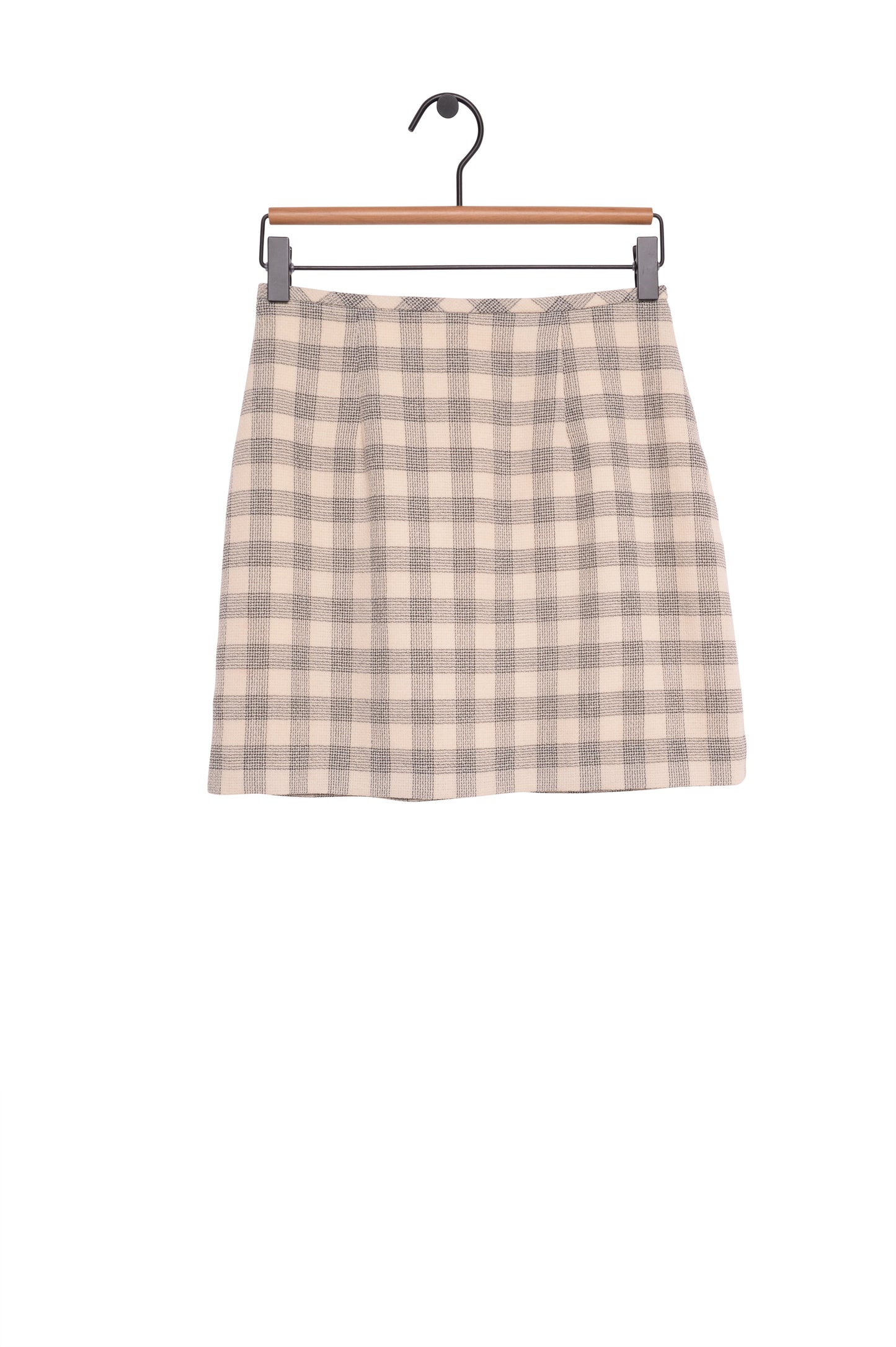 Wool Plaid Mini Skirt USA
