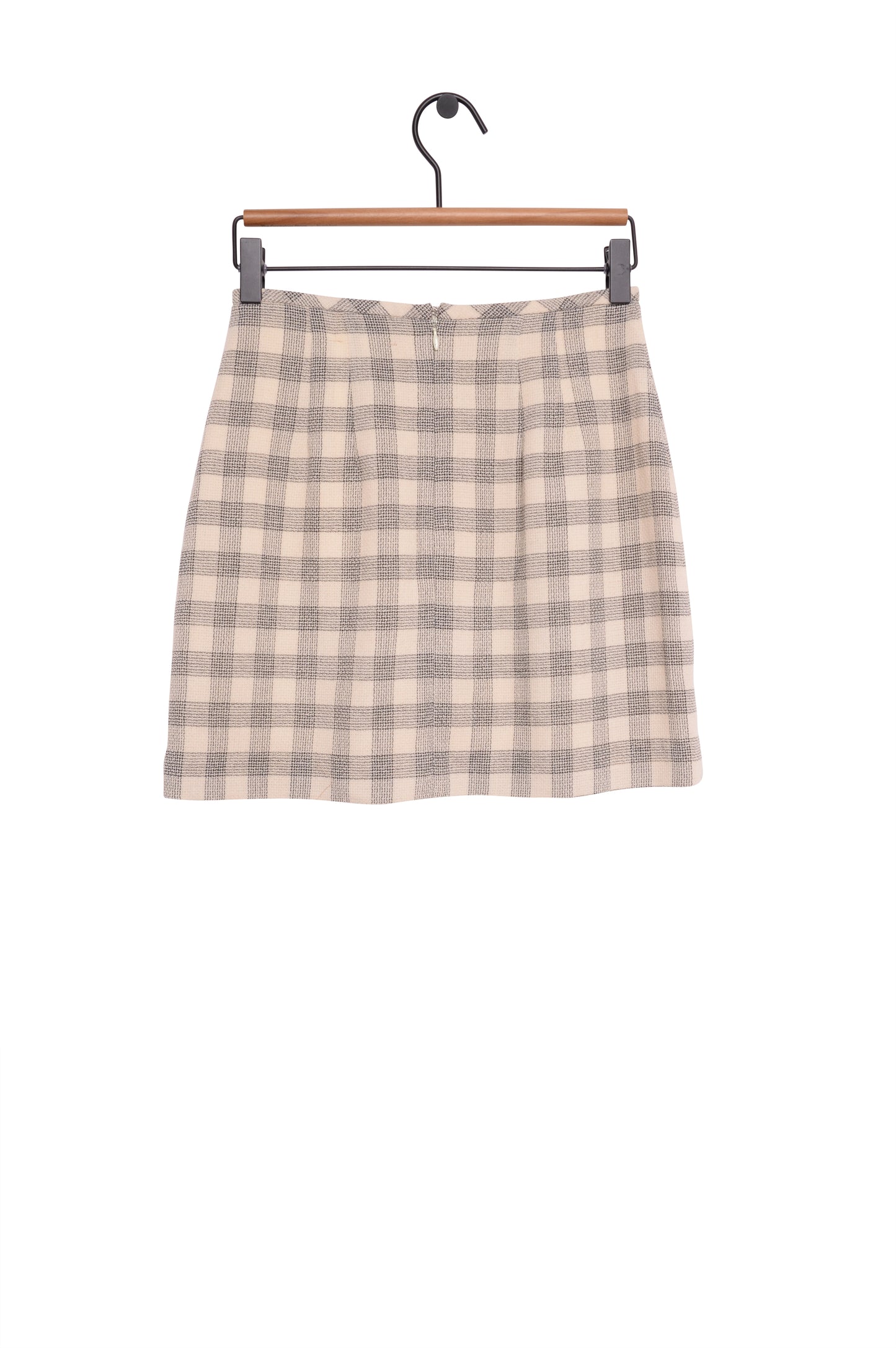 Wool Plaid Mini Skirt USA