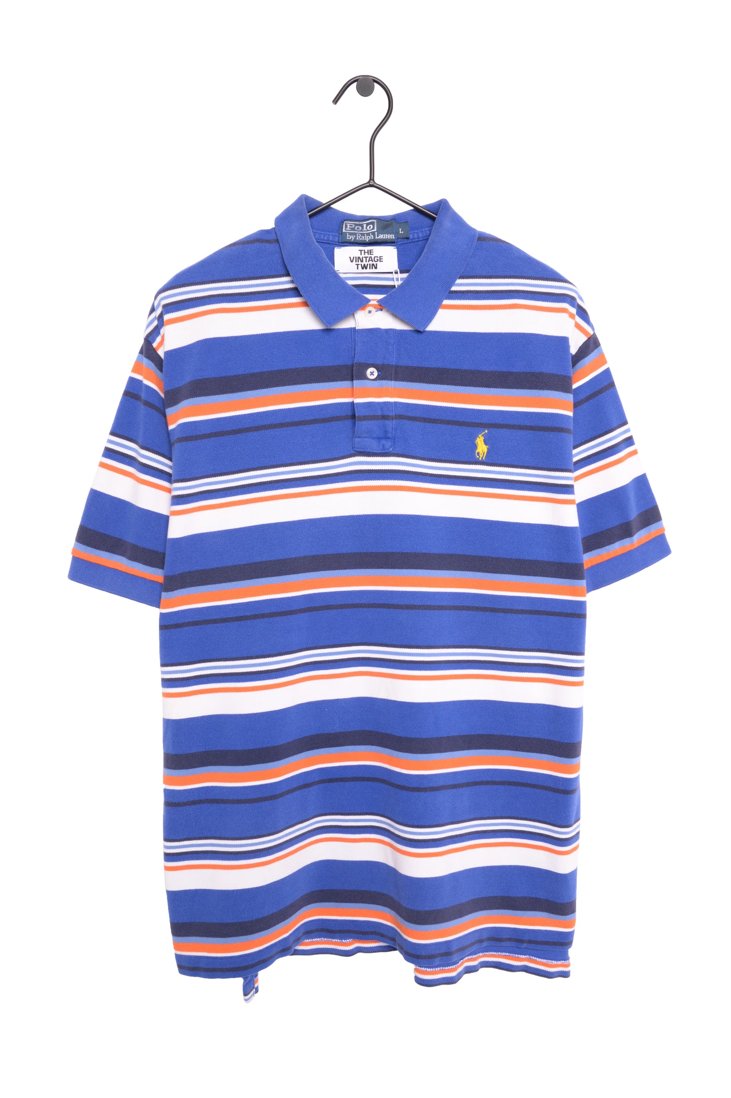 Retro Striped Polo VINTAGE STRIPED POLO SHIRT SKY BLUE